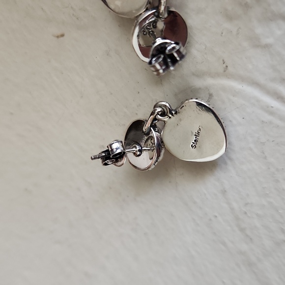 Gorgeous NWOT Native American Navajo Lapis and Pink Conch Earrings ππ©· - Picture 6 of 10